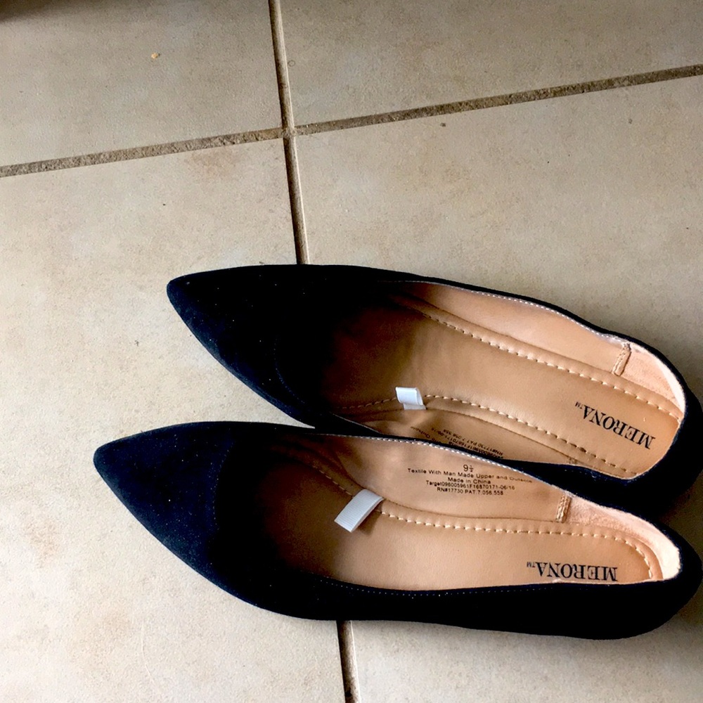 Black Suede Flats